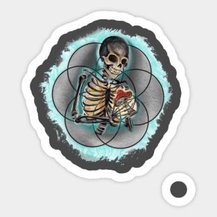 Skeleton and mushroom Sticker